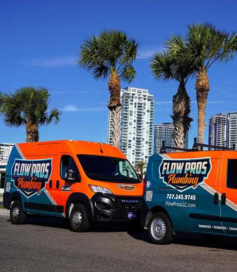 Flow Pros Plumbing service vehicle