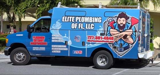 Elite Plumbing of FL service vehicle, photo 2