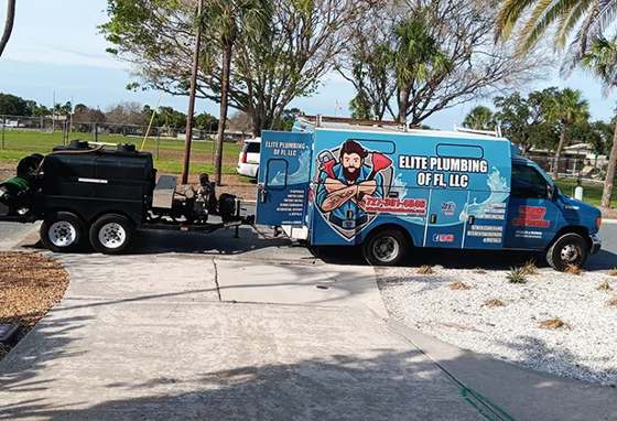 Elite Plumbing of FL service vehicle, photo 3